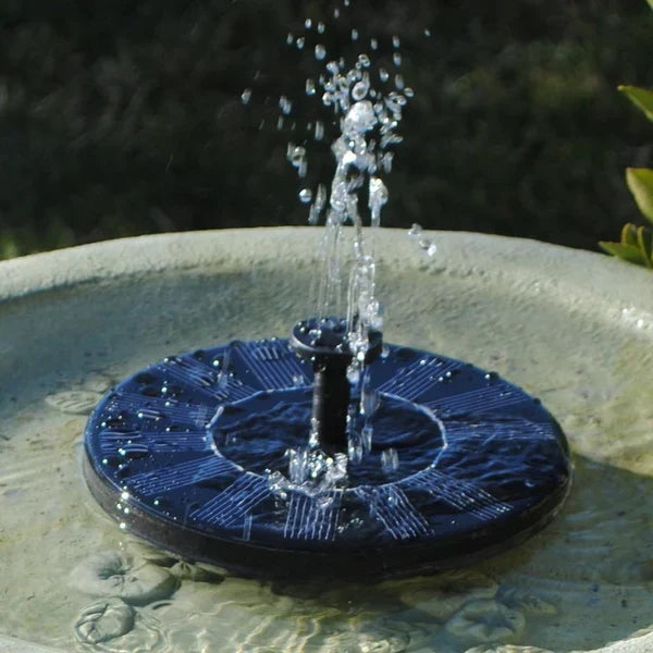 Vogeltränke-Brunnen mit Solarpanel - Gartendekoration