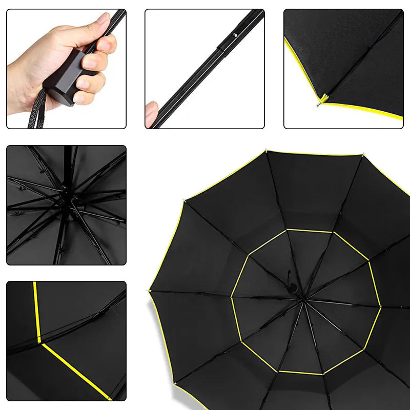 Winddichter Faltbarer Doppel-Regenschirm - SkyShield