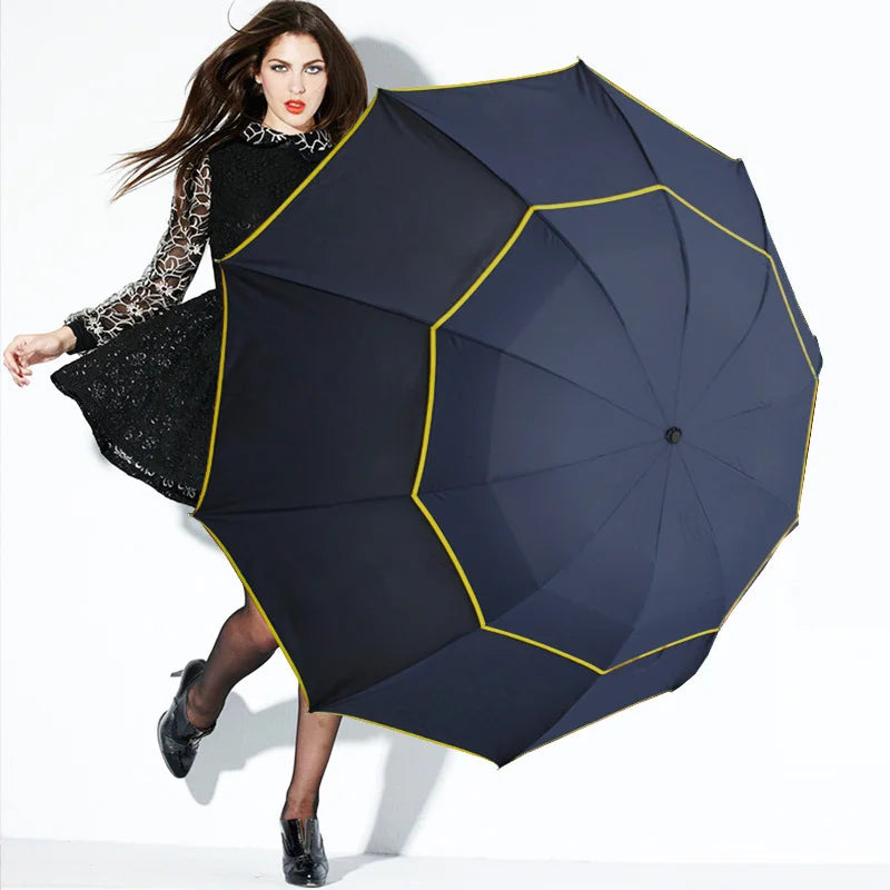 Winddichter Faltbarer Doppel-Regenschirm - SkyShield
