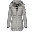 Lange Damen-Steppjacke mit Kapuze - WinterGlam