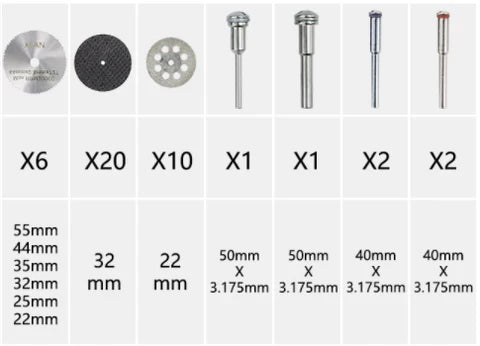 Set Diamant-Trennscheiben 42 Teile