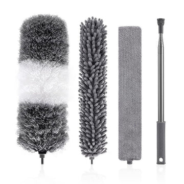 Mikrofaser-Staubwedel-Set mit Teleskopstiel