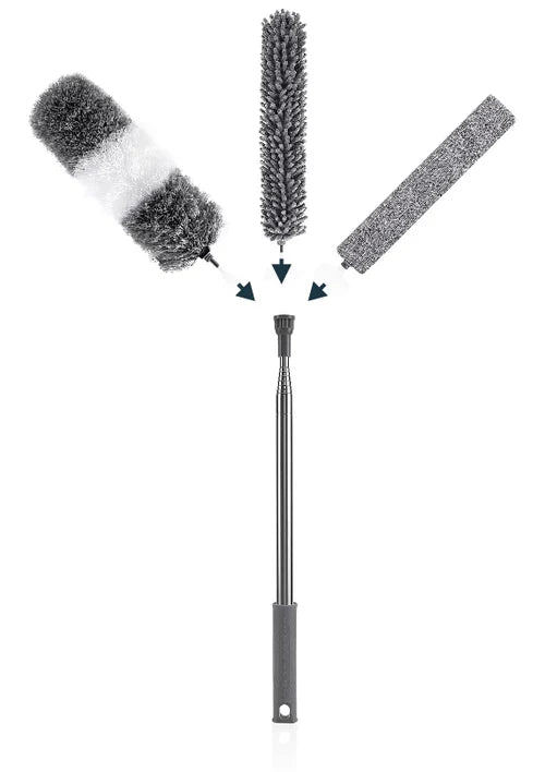 Mikrofaser-Staubwedel-Set mit Teleskopstiel