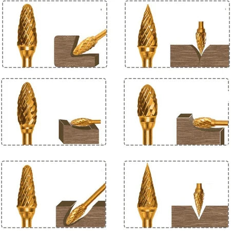 Set mit 10 Profi-Multizweck-Rotationsfeilen