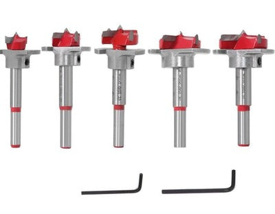 Set mit 5 Stahl-Holzbohrern