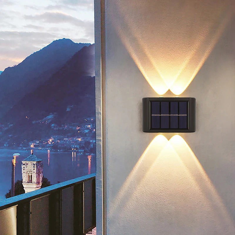 LED-Solar-Wandleuchte für Außen, Wasserdicht - SunBright