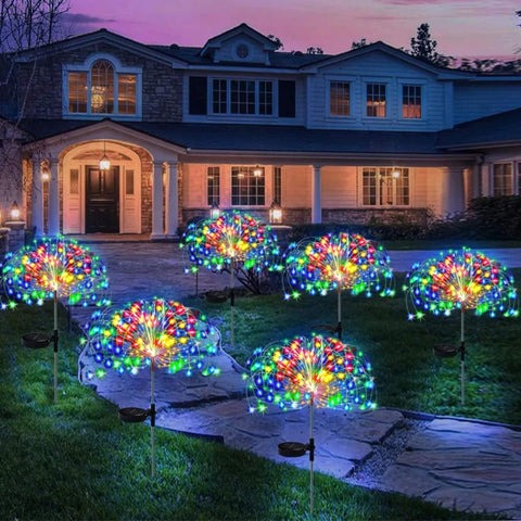 LED-Solarleuchte Feuerwerk für den Garten