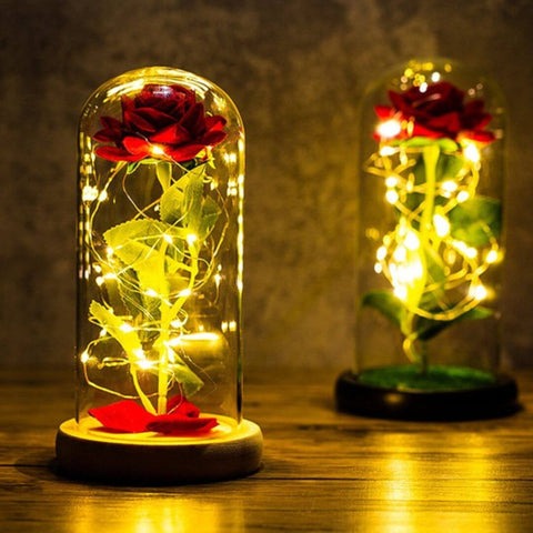 Ewige Rosen-Lampe in Glaskuppel - BloomLight
