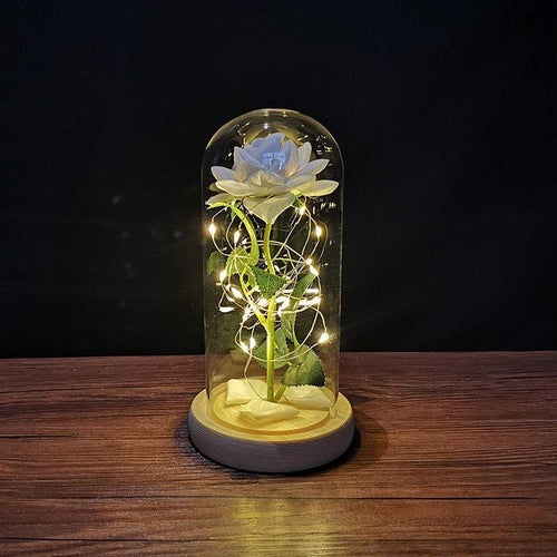 Ewige Rosen-Lampe in Glaskuppel - BloomLight