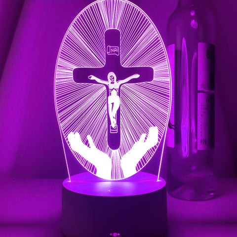 3D Religiöse Dekolampe 16 RGB-Farben