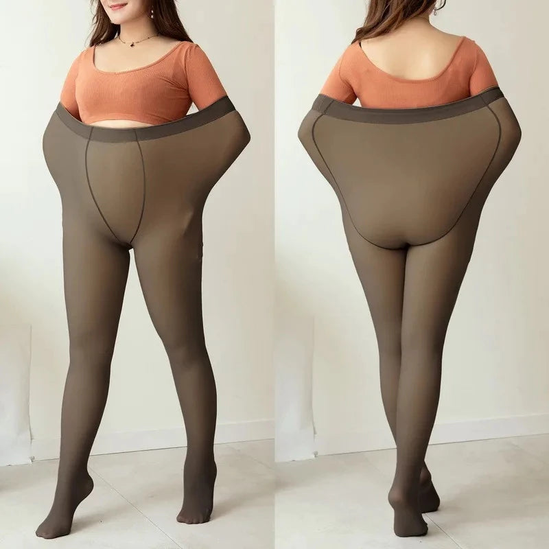 Thermo-Strumpfhose Damen Plus Size wollgefüttert
