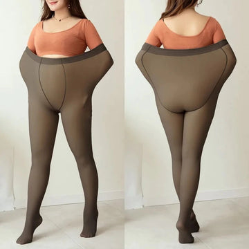 Thermo-Strumpfhose Damen Plus Size wollgefüttert