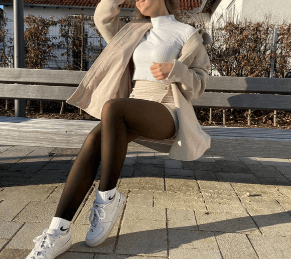 Damen-Strumpfhose aus samtiger Wolle Super Diva