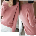 Basic-Winterpullover für Damen mit V-Ausschnitt
