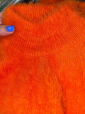 Plüschgefütterter Rollkragenpullover für Damen