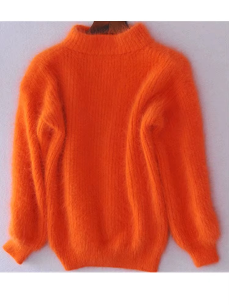 Plüschgefütterter Rollkragenpullover für Damen