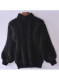 Plüschgefütterter Rollkragenpullover für Damen