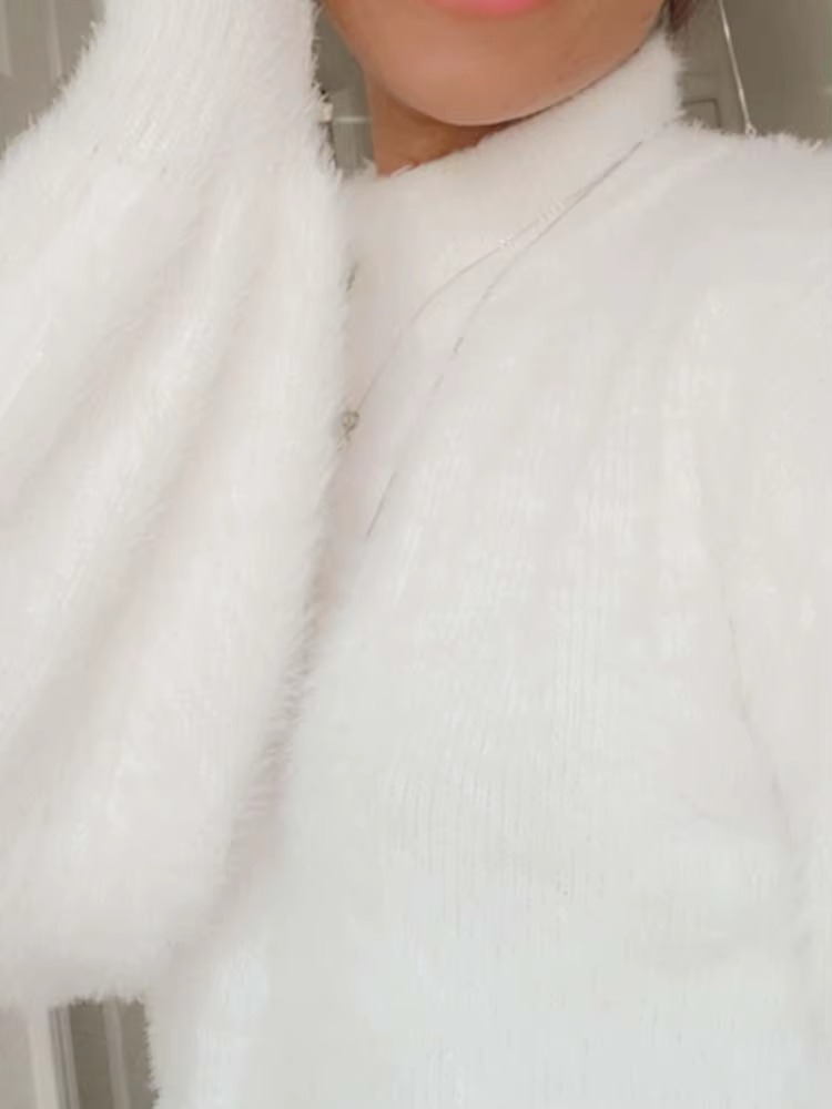 Plüschgefütterter Rollkragenpullover für Damen