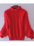Plüschgefütterter Rollkragenpullover für Damen
