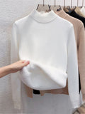 Plüschgefütterter Damenpullover für den Winter
