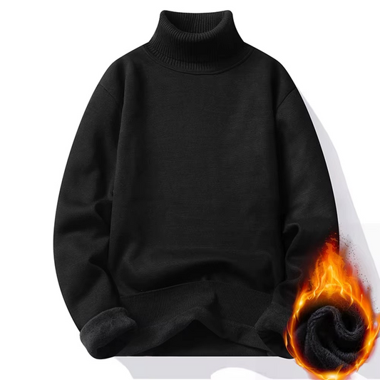 Rollkragenpullover mit Fleece-Futter für den Winter für Herren
