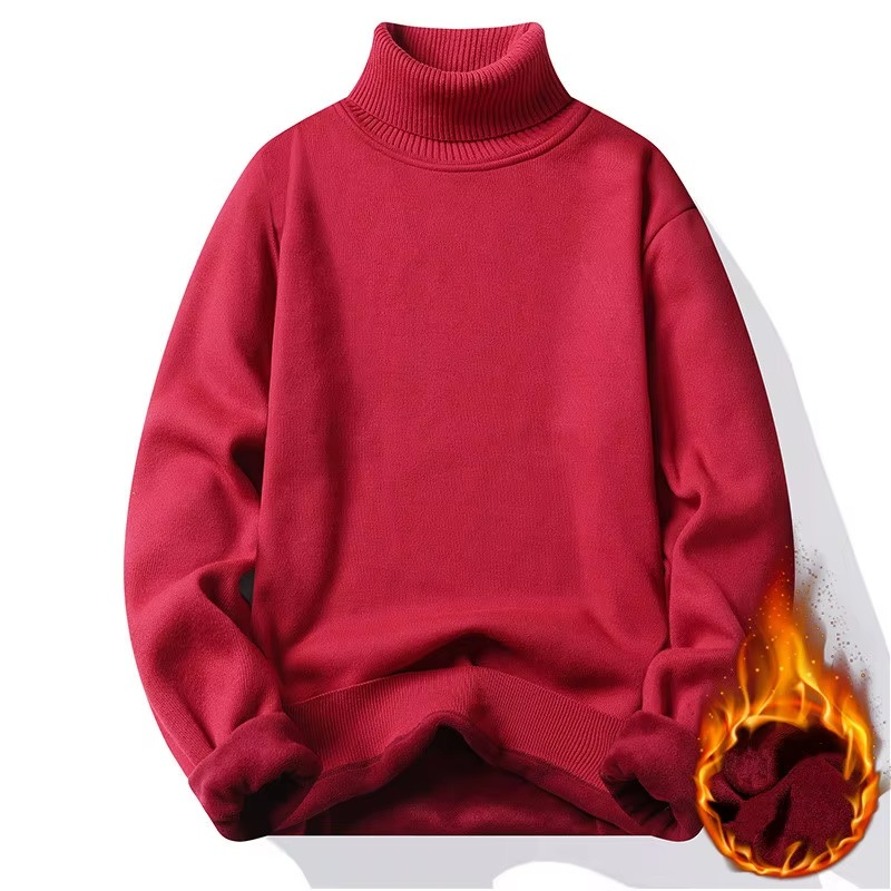 Rollkragenpullover mit Fleece-Futter für den Winter für Herren