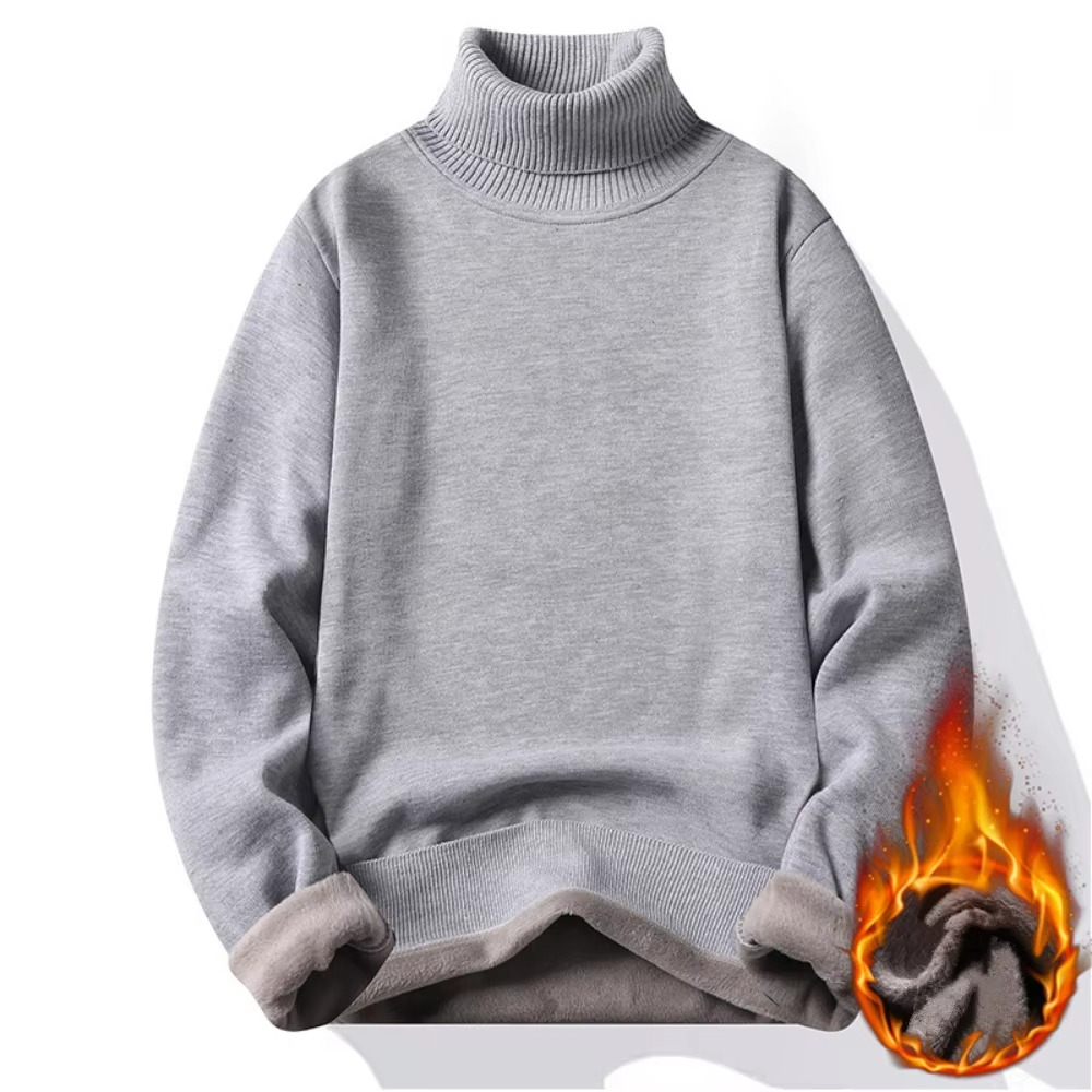 Rollkragenpullover mit Fleece-Futter für den Winter für Herren