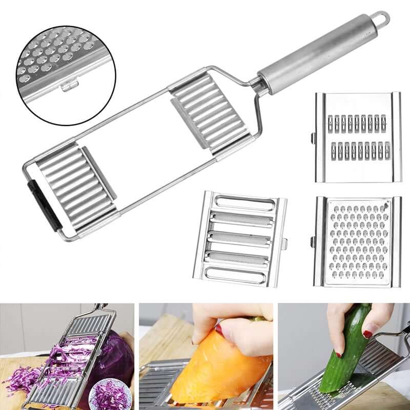 Professionelle Mehrzweck-Gemüsereibe mit 4 Klingen