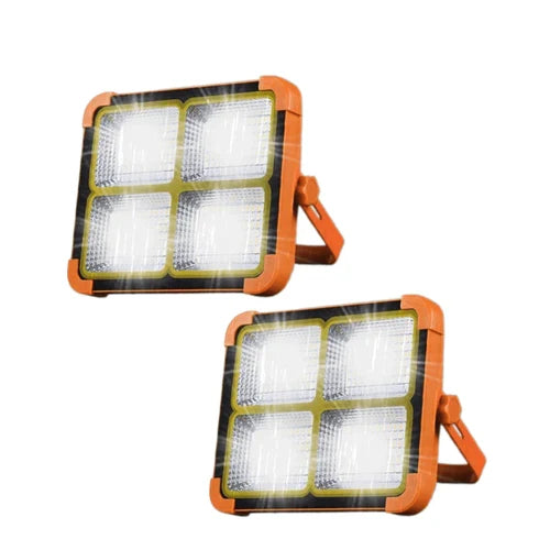 Wasserdichter Solar-LED-Strahler mit integrierter Powerbank