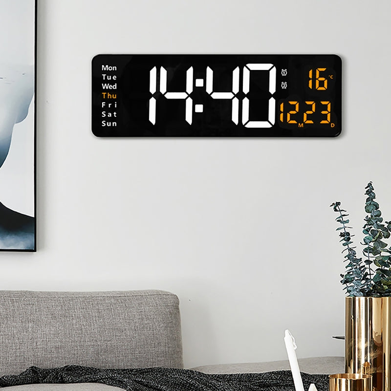 Digitale Wanduhr mit Fernbedienung und Alarm