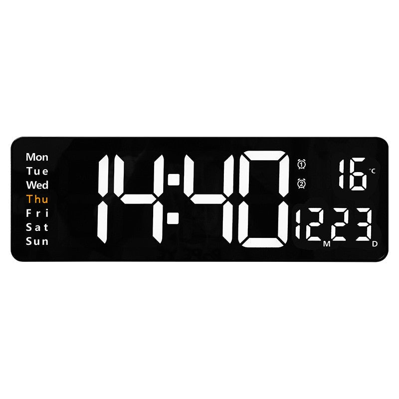 Digitale Wanduhr mit Fernbedienung und Alarm