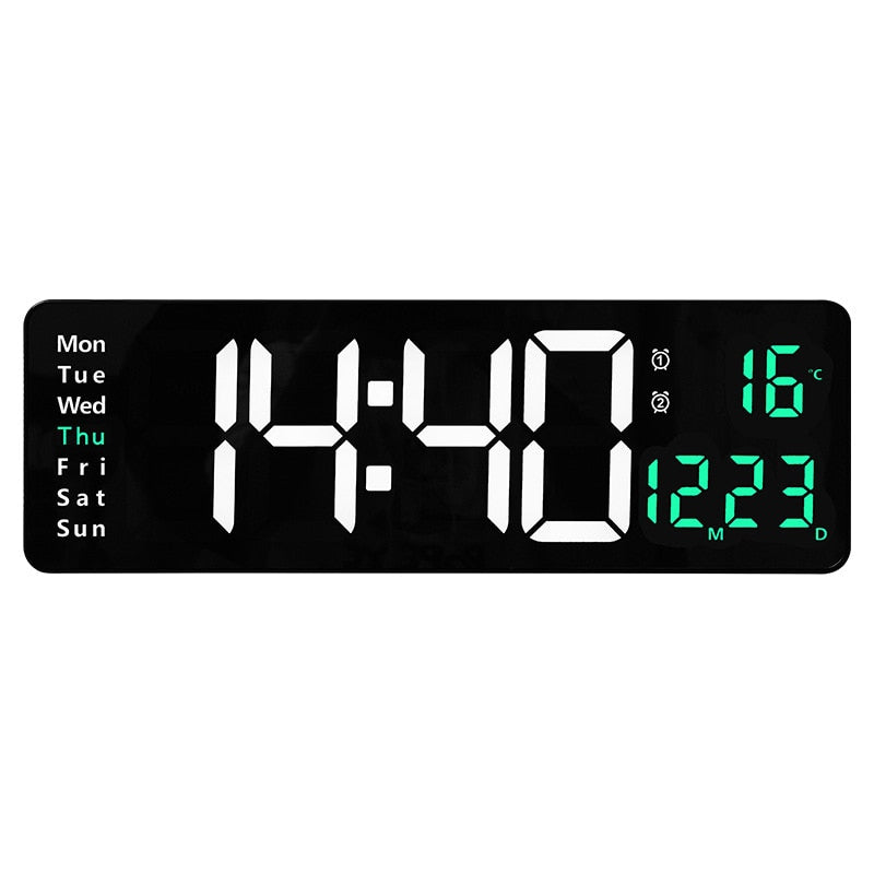 Digitale Wanduhr mit Fernbedienung und Alarm