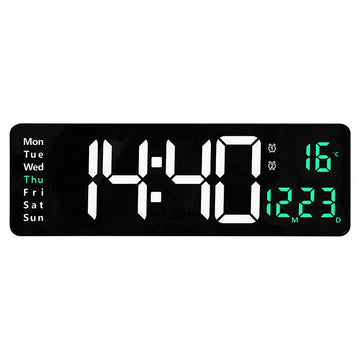 Digitale Wanduhr mit Fernbedienung und Alarm