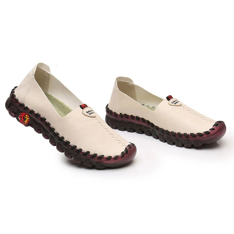 Orthopädischer Leder-Slipper mit rutschfester Sohle