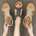 Orthopädische Damensandale aus Leder - OrthoGlam