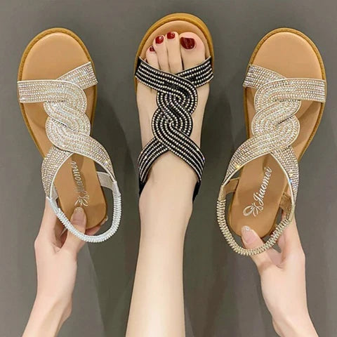 Orthopädische Damensandale aus Leder - OrthoGlam