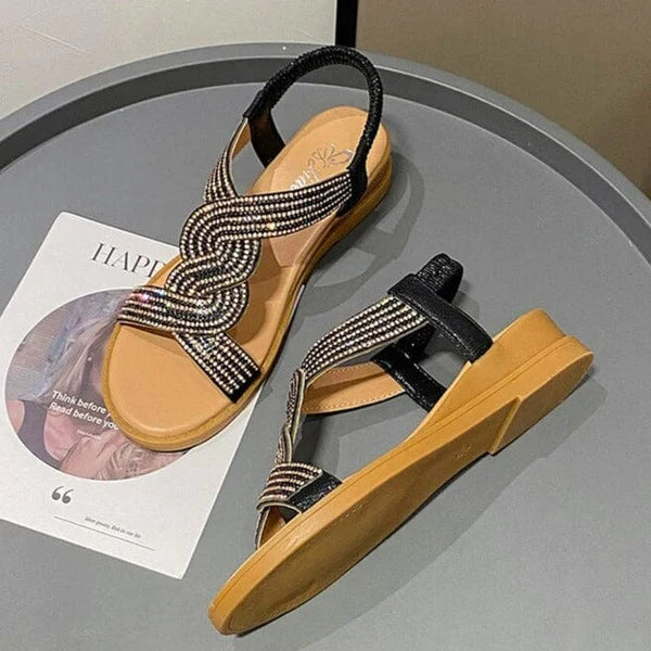 Orthopädische Damensandale aus Leder - OrthoGlam
