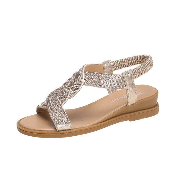 Orthopädische Damensandale aus Leder - OrthoGlam
