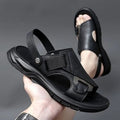 Herren Ergonomische Ledersandale Plateau - ComfortFlex