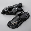 Herren Ergonomische Ledersandale Plateau - ComfortFlex