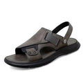 Herren Ergonomische Ledersandale Plateau - ComfortFlex