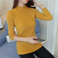 Schmaler Damen-Rippstrickpullover mit Rollkragen - CozyElegance