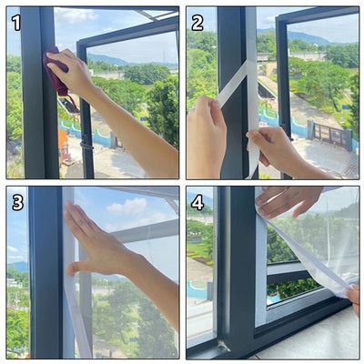 Fliegengitter mit Abnehmbarem Klettverschluss für Fenster - InsectGuard