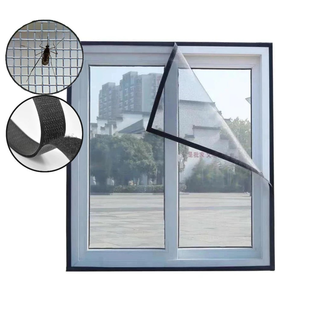 Fliegengitter mit Abnehmbarem Klettverschluss für Fenster - InsectGuard