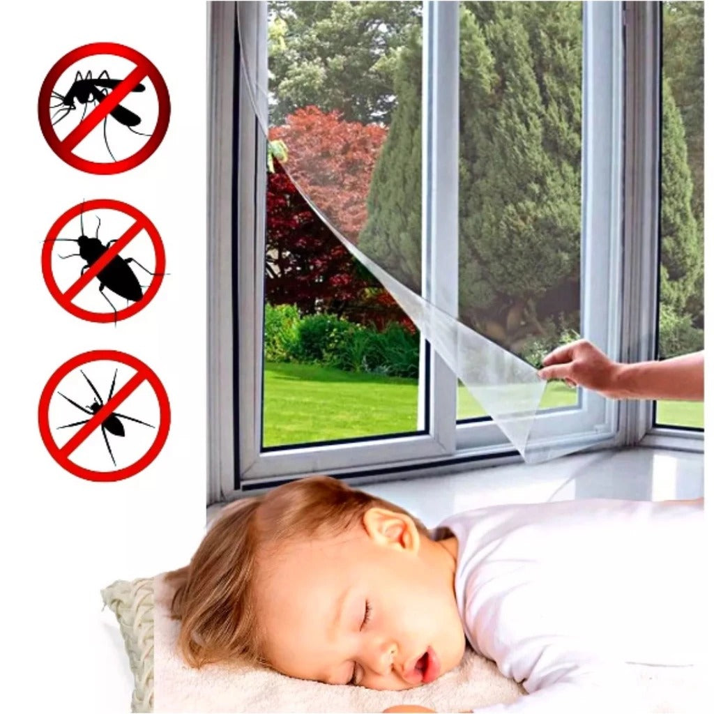 Fliegengitter mit Abnehmbarem Klettverschluss für Fenster - InsectGuard