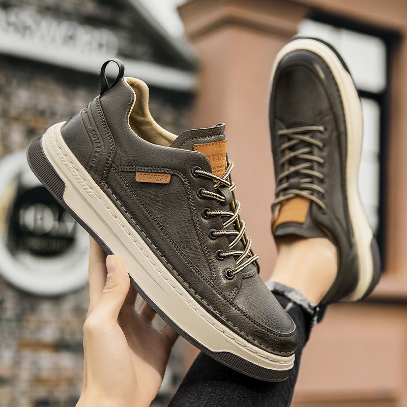 Rutschfester Casual-Herrensneaker aus Leder - UrbanGrip