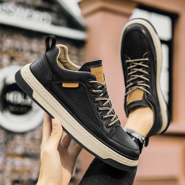 Rutschfester Casual-Herrensneaker aus Leder - UrbanGrip