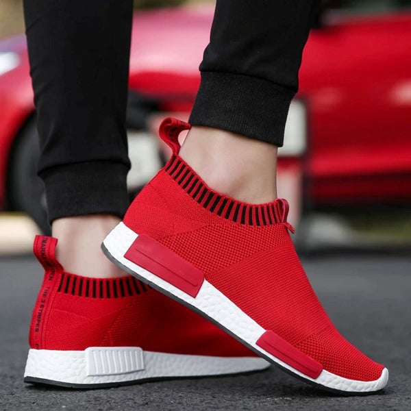 Atmungsaktive Herren-Freizeitsneaker aus Strickstoff - BreezeWalk