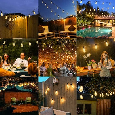 Wasserdichte Lichterkette mit Bivolt-Lampen für den Garten - GardenLuxe