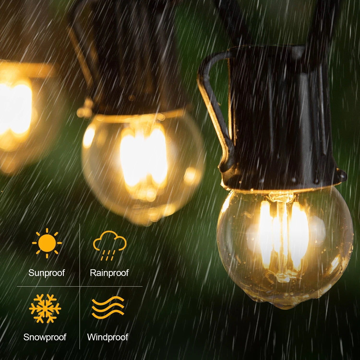 Wasserdichte Lichterkette mit Bivolt-Lampen für den Garten - GardenLuxe